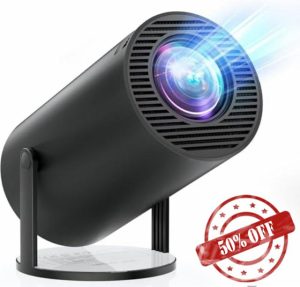 [Built-in Apps & Android 11.0] Mini Projector with WIFI 6 and Bluetooth