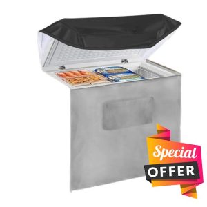 Chest Freezer Cover | Chest Freezer Cover Deep Freezer Covers Waterproof UV Protection Top with Zipper | for Outside Indoor Beverage Refrigerator-Suitable