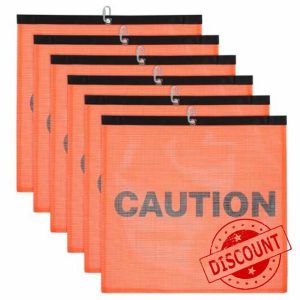 sourcing map Orange Safety Flags for Trucks