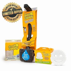Scrub Daddy Household Cleaning Supplies - The Microfiber BBQ Bundle - Includes 2 Microfiber Towels