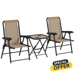 Outsunny 3 Pieces Garden Bistro Set