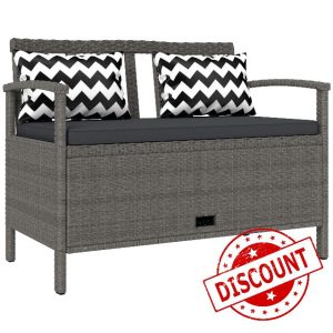 Outsunny 2 Seater Garden Storage Bench with 160L Capacity