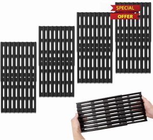 Set of 4 Adjustable Cooking Grates – 20 cm Wide Universal Replacement Grill Grid for BBQ Grills