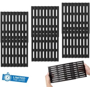 Set of 3 Adjustable Cooking Grates – 20 cm Wide Universal Replacement Grill Grid for BBQ Grills