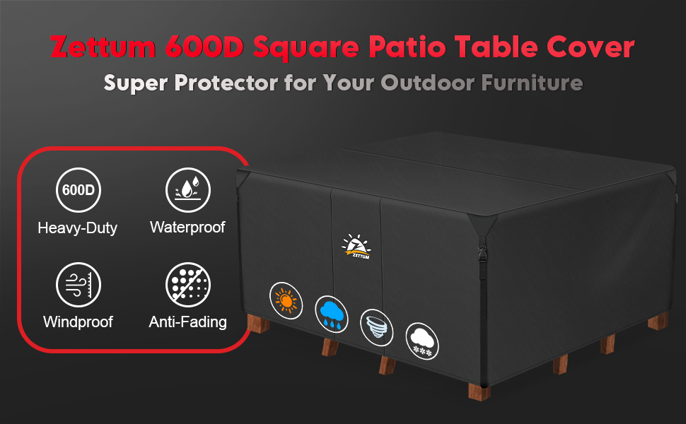 Square Patio Table Cover
