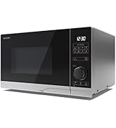 SHARP YC-MS02U-S Compact 20 Litre 800W Digital Microwave, 11 power levels, ECO Mode, defrost func...