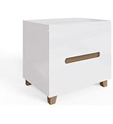 FWStyle Matt Grey 2 Drawer Bedside Table - H55 X W40 X40cm