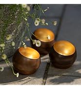 Crocus Collection 17cm Single Geo Tealight Candle Holder in Antique Brass Design for Outdoor Use