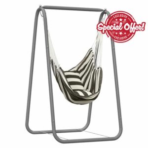 Hammock Chair Stand Hammock Stand Outside Heavy-Duty Steel Hammock Frame Multi-Use Sturdy Swing Stand Stand