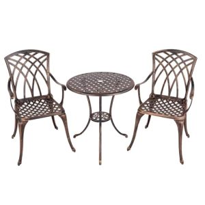 Aluminium Garden Furniture Set of Side Table and Chairs