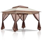 Bonnlo Pop Up Gazebo 2x2m Easy One Person Setup Instant Outdoor Gazebo Folding Garden Gazebo Part...