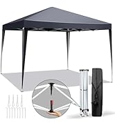 Bonnlo Pop Up Gazebo with Sides 3m x 3m, Easy Setup Instant Outdoor Canopy, Waterproof Event Shel...