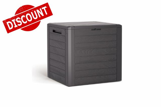 Stolmet Garden Storage Box | Realistic Wood-Look Design | Weather-Resistant Outdoor Cushion Chest | 280L