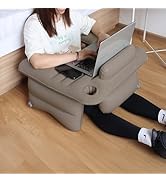 Warmiehomy Laptop Stand with Cushion, Lap Desk for Laptop Size up to 14 Inch, Laptop Tray with Pi...