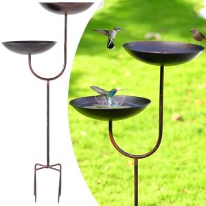 Free Standing Bird Bath and Feeder Combo
