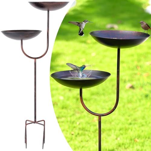 Free Standing Bird Bath and Feeder Combo