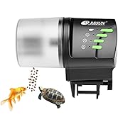 Lychee Aquarium Automatic Fish Feeder - Automatic Timed Fish Food Dispenser for Fish Tanks (Recha...