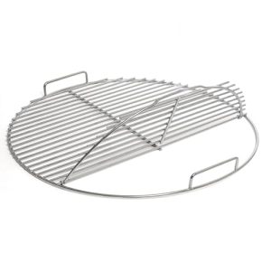 Stainless Steel Hinged for 2-Zone Cooking