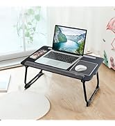 Warmiehomy Laptop Bed Table, Portable Laptop Desk with Handle, Foldable Laptop table with Desktop...