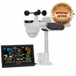 VEVOR 7-in-1 Solar-Powered Wireless Weather Station