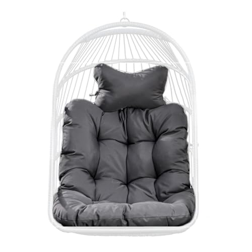 UV Resistant Thicken Hammock Swing Chair Cushion Replacement for Outdoor Indoor (Dark Gray)