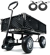 MoverX 120L Festival Trolley on Wheels, Folding Wagon, Portable Camping Cart, Collapsible Foldabl...