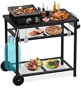 Riuog BBQ Skewer Rack - Universal BBQ Accessories,BBQ Skewers Holder Stainless Steel Set for 6 Sk...