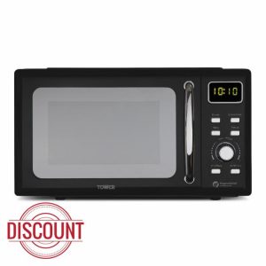 Tower T24041BLK Digital Microwave with Sleek Mirror Door