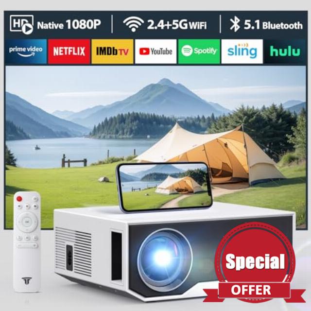 ZDK 2025 New 1080P Projector with 5G WiFi