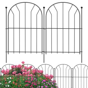 930 CM (L) x 44 CM (H) Arched Rustproof Metal Fence No Dig Border Fence