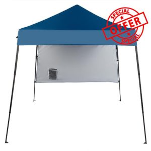 Bonnlo 1.8x1.8m Pop Up Gazebo with 1 Sides Backpack Easy One Person Setup Instant Outdoor Canopy Folding Garden Gazebo Party Te