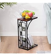 Bonnlo White Bedside Table Bedside Cabinet Wooden Nightstand with 2 Drawers Combining Storage for...