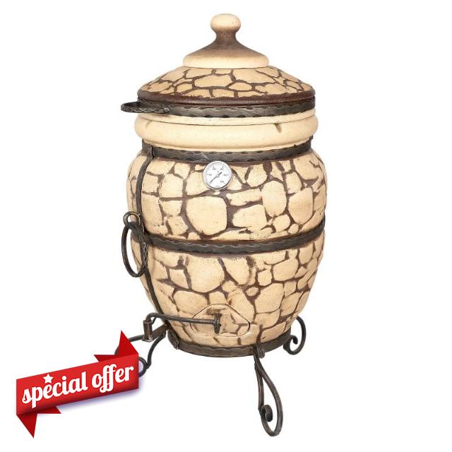 Tandoor Fireclay Oven - Ceramic Grill for Meat