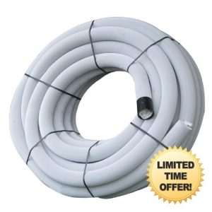 Wrapped Land Drainage Pipe 100mm Perforated 50m Coil Pipe