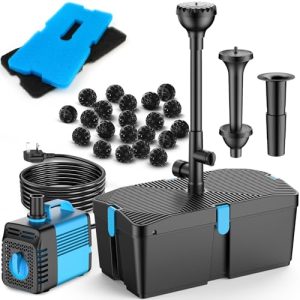 2500L/H Pond Pump and Filter Kit with 50W Submersible Waterpump