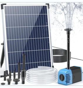 605L/H Solar Solar Water Fountain for Pond with 6.5ft Pipe DIY Solar Fountains Water Feature