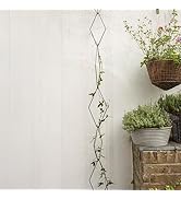 Crocus Collection 139cm 2 Tiered Metal Wall Leaning Obelisk Plant Support Climbing Plant Perennia...