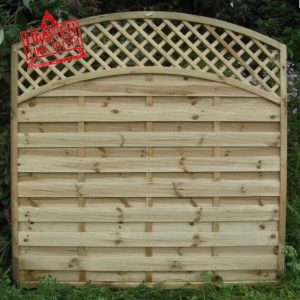 Premium Wooden Garden Fence Panel with Arched Trellis Top – Decorative Privacy Screen for Outdoor Landscaping & Fencing (180 cm Long x 180 cm Wide)