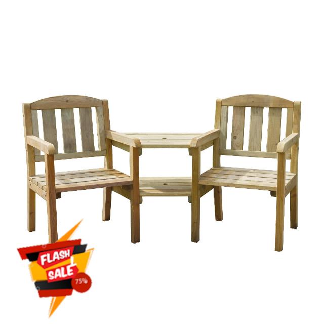 ZEST Caroline Companion Seat – Durable Wooden Garden Bench for Two