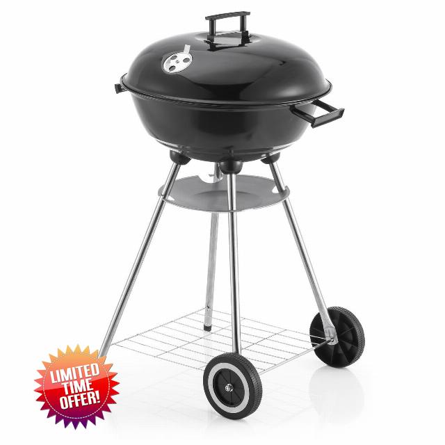 45cm Kettle Charcoal BBQ Grill – Portable Round Barbecue with Lid