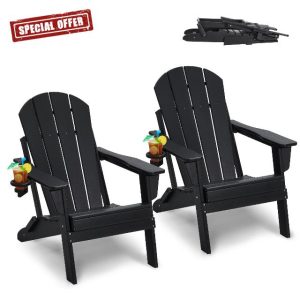 VEVOR Set of 2 All-Weather Portable Folding Fire Pit