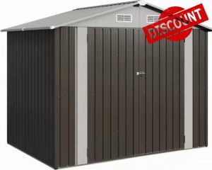 7.8 x 5.8 Outdoor Steel Utility Tool Shed - Eco-Friendly