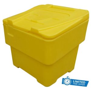 50L Stackable Lockable Grit Salt Bins Heavy Duty Containers 50 x 47 x 47.5