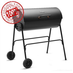 Big Smokey Charcoal Barrel BBQ – Portable Barbecue with Warming Rack