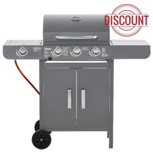Outsunny 3+1 Burner Gas BBQ Grill