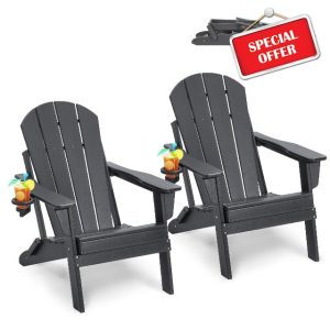 VEVOR Set of 2 All-Weather Portable Folding Fire Pit