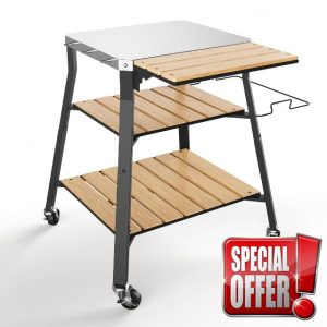 GFTIME Universal Portable Barbecue Trolley
