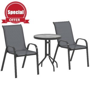 Outsunny 3 Pieces Garden Bistro Set