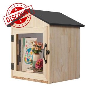 ZSMUSMT Little Library Box Outdoor Wooden Outside Library Book Boxes Literature Exchange Box Book Storage for Diy