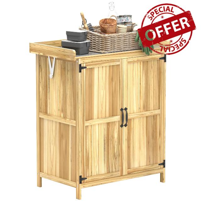 Outsunny Wooden Garden Shed